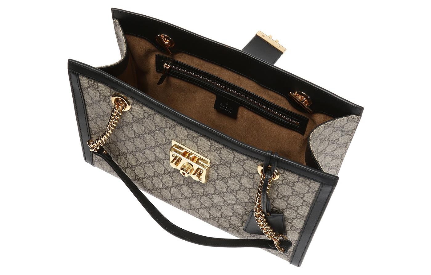(WMNS) Gucci GG Padlock Series Single-Shoulder Bag Middle-Size Creamy/Brown 479197-KHNKG-9769 - 4