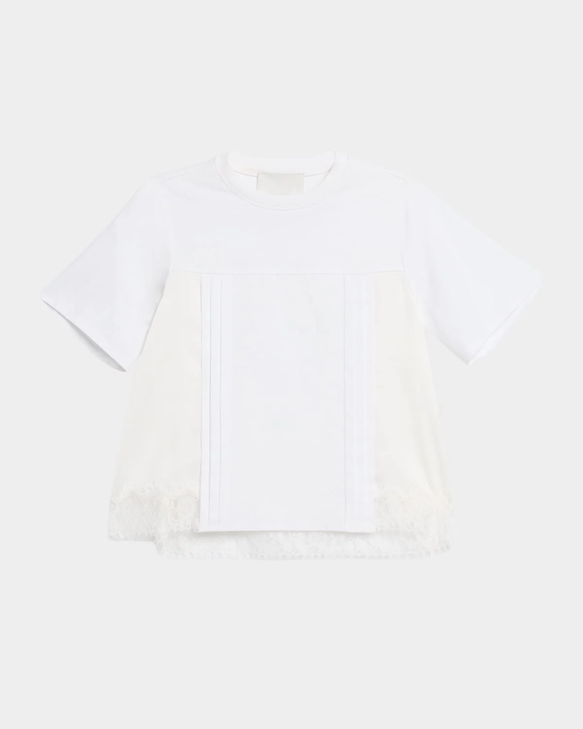 Satin Lace Flounce Top - 1