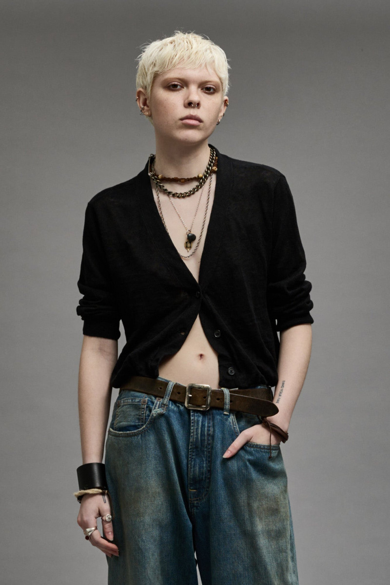 R13 BALLOON CARDIGAN - BLACK outlook