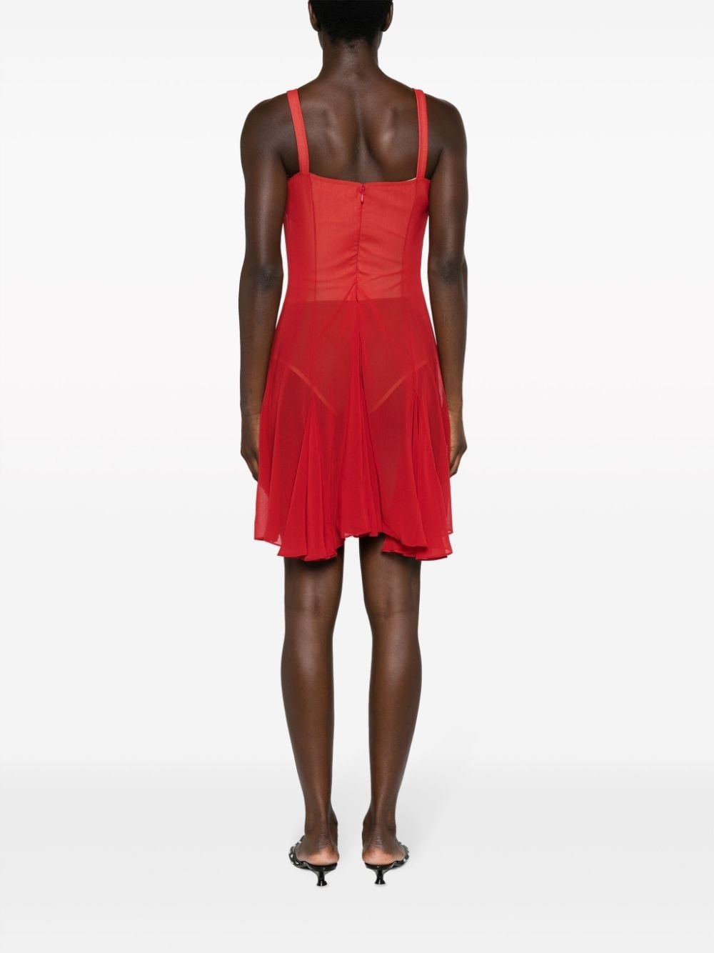 cut-out tulle minidress - 4