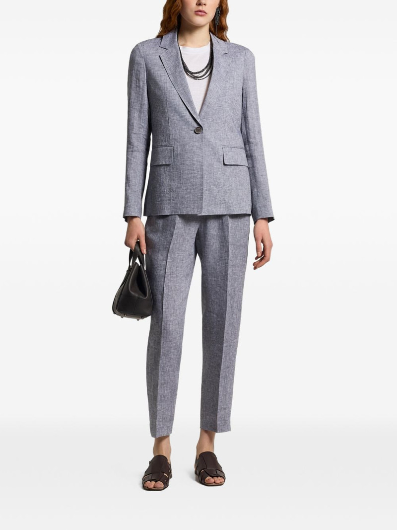 PESERICO notched-lapel pocket blazer outlook