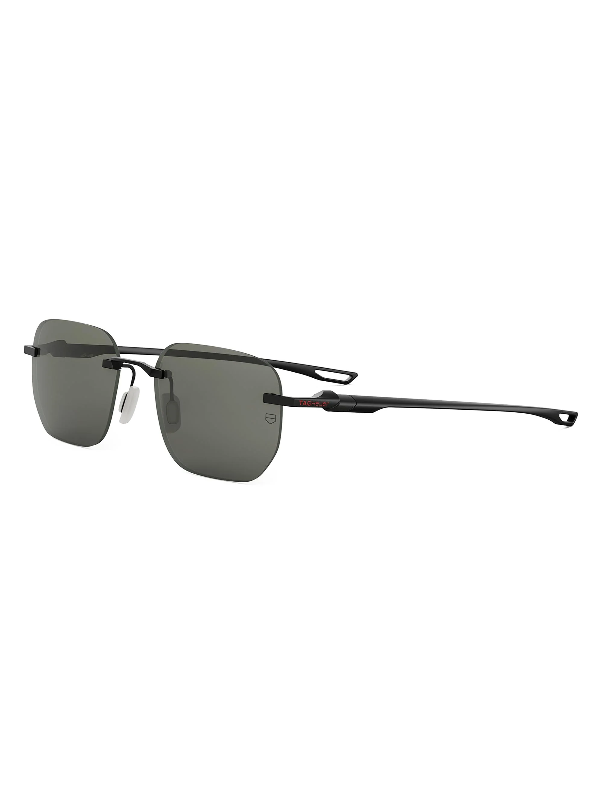 Men's 55MM Mini Vingt Sept Rectangular Sunglasses - Black Dark Grey - 1