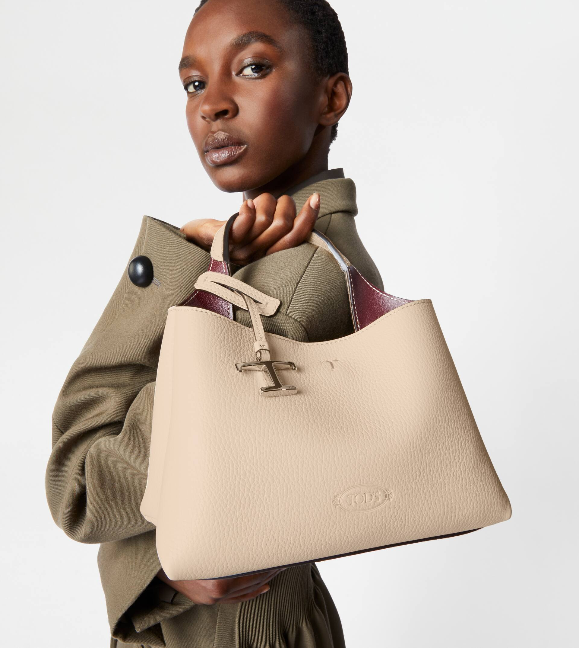 BAG IN LEATHER MICRO - OFF WHITE - 2