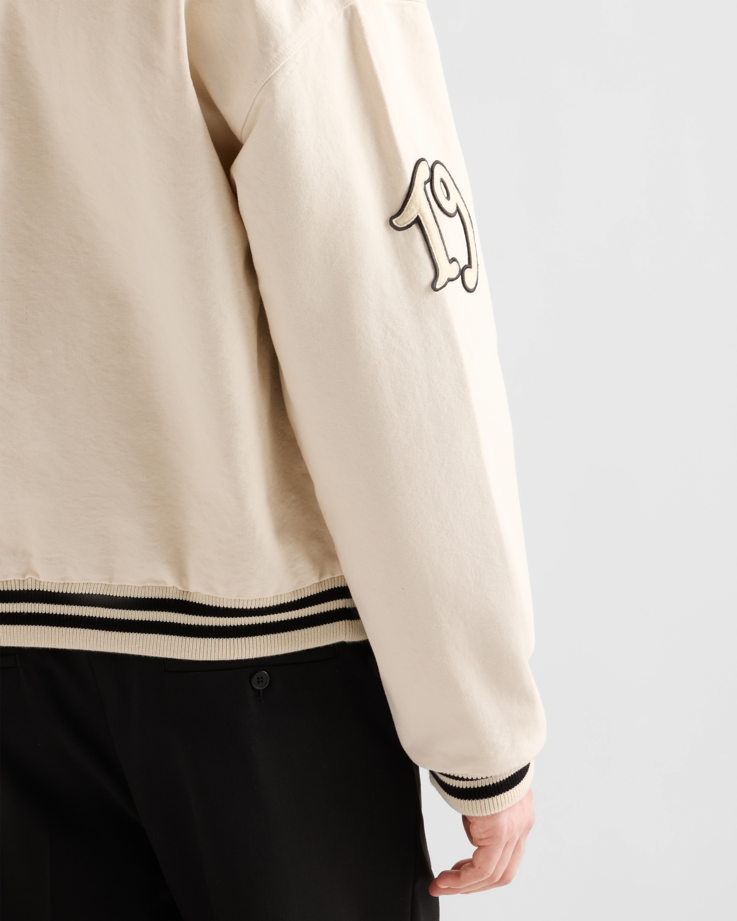 Cotton bomber jacket with patch - 4