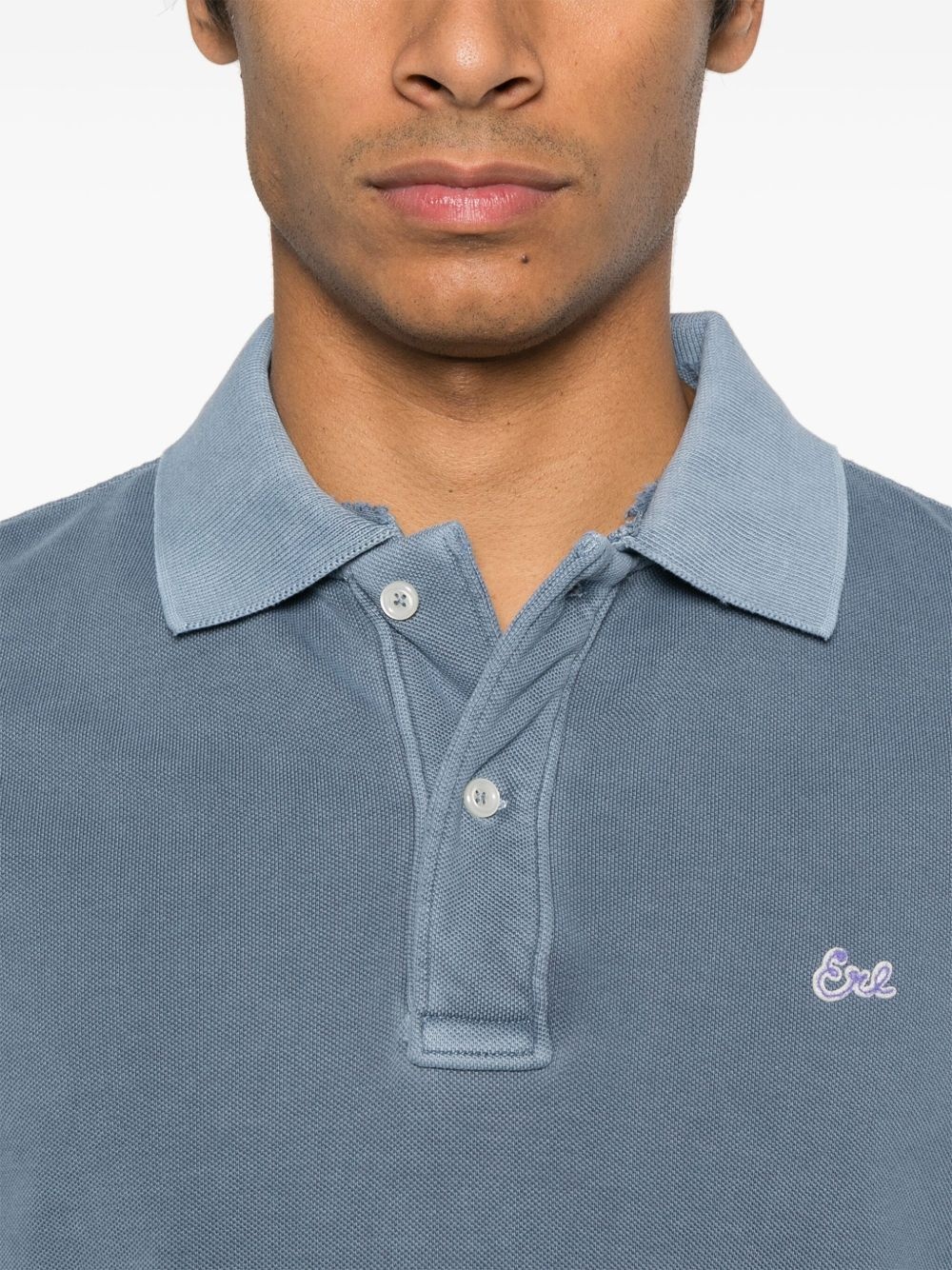 logo-patch polo shirt - 4