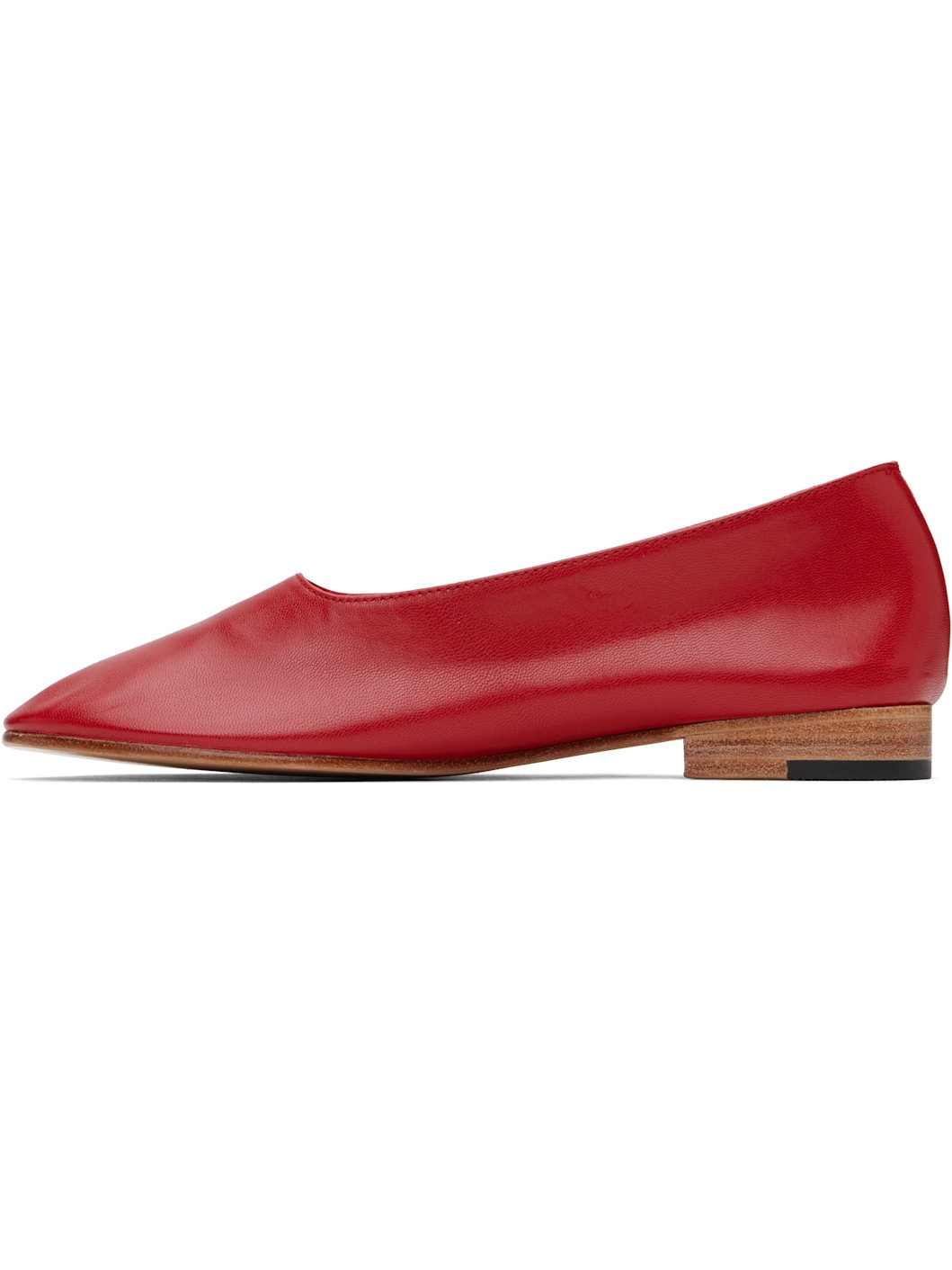Red Glove Ballerina Flats - 3