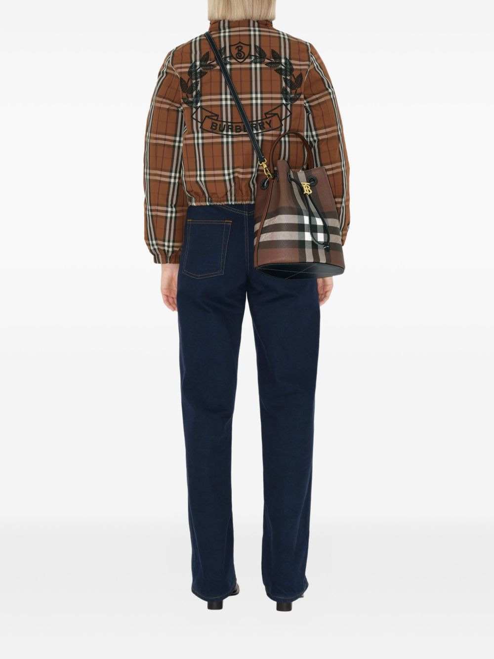 small checked bucket bag - 4