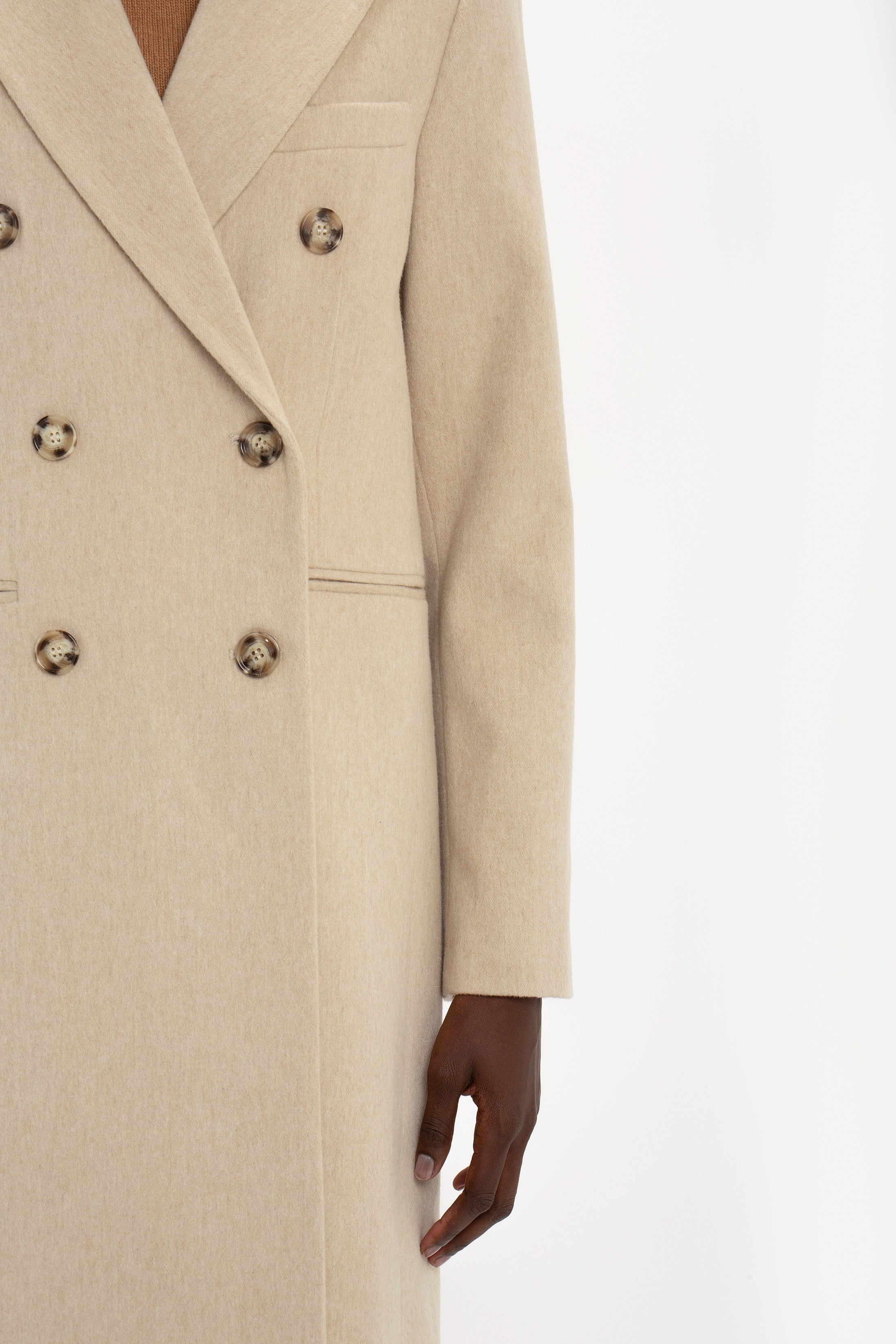 Tailored Slim Coat In Bone - 5