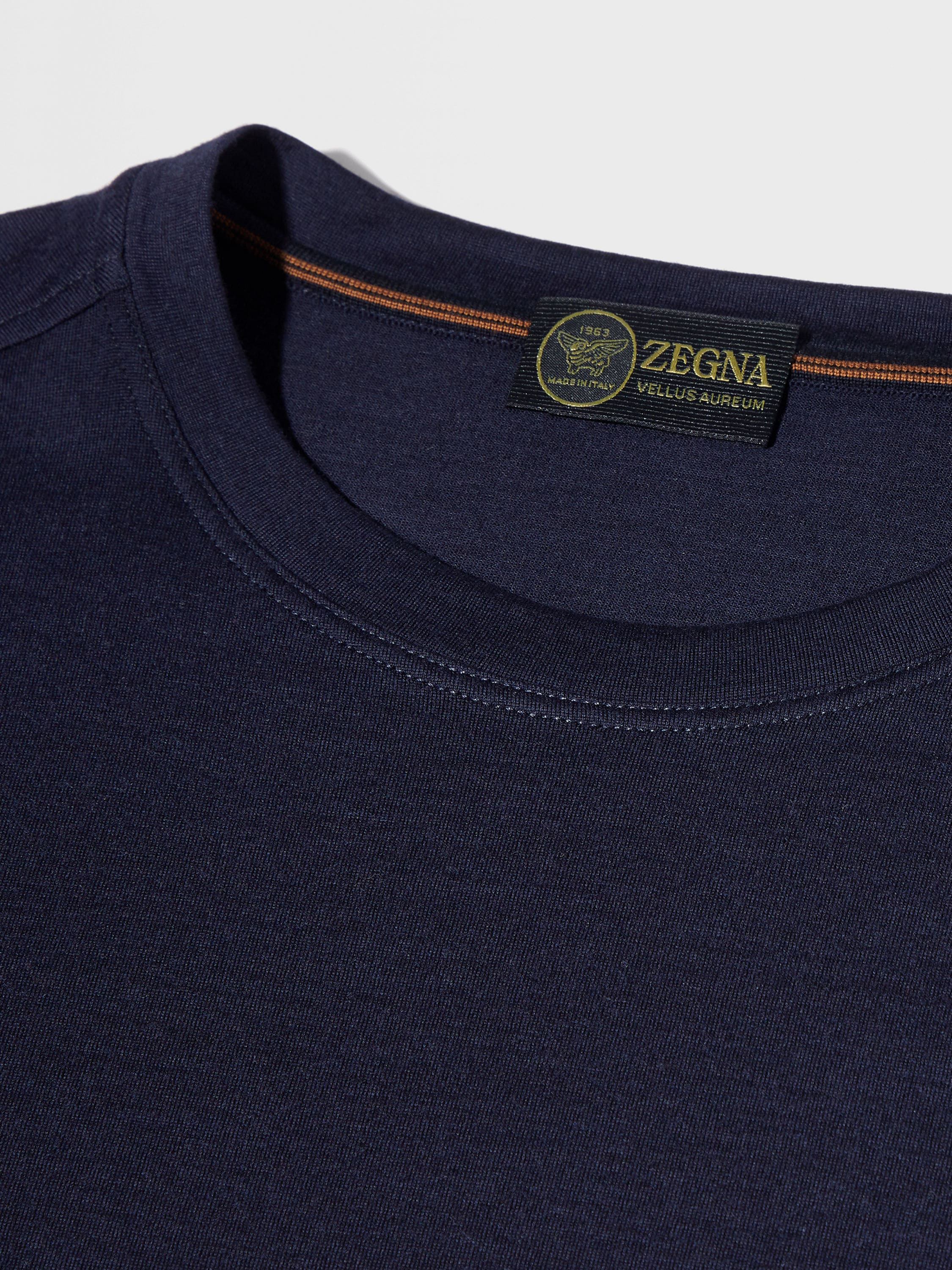 NAVY BLUE VELLUS AUREUM T-SHIRT - 6