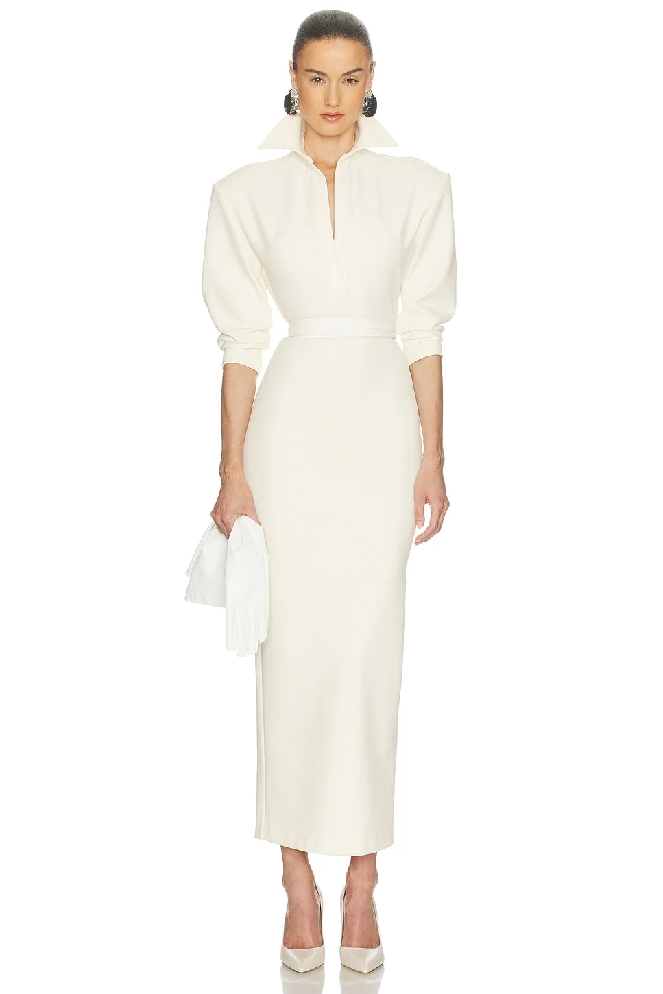 The Margaux Polo Dress in Thick Crepe - 1
