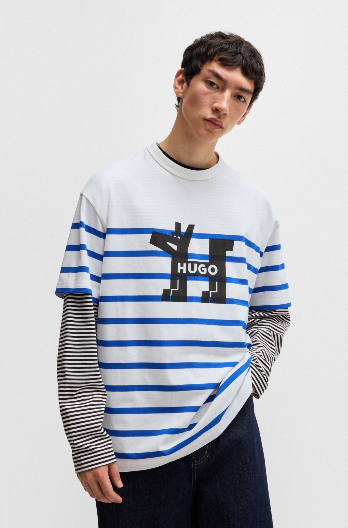 COTTON-JERSEY LOOSE-FIT T-SHIRT WITH DOG LOGO - 2