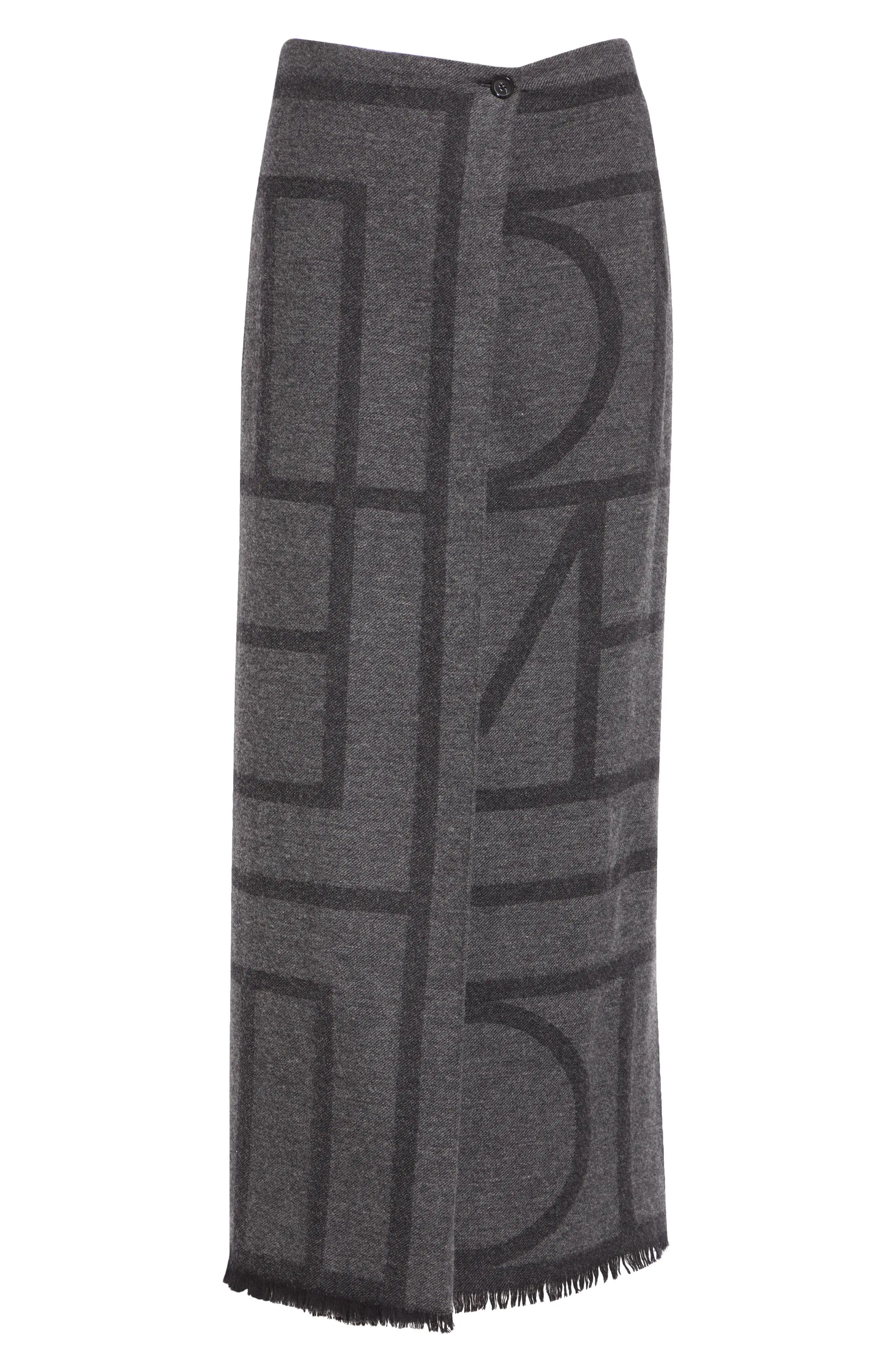 Monogram Wool Maxi Skirt - 6