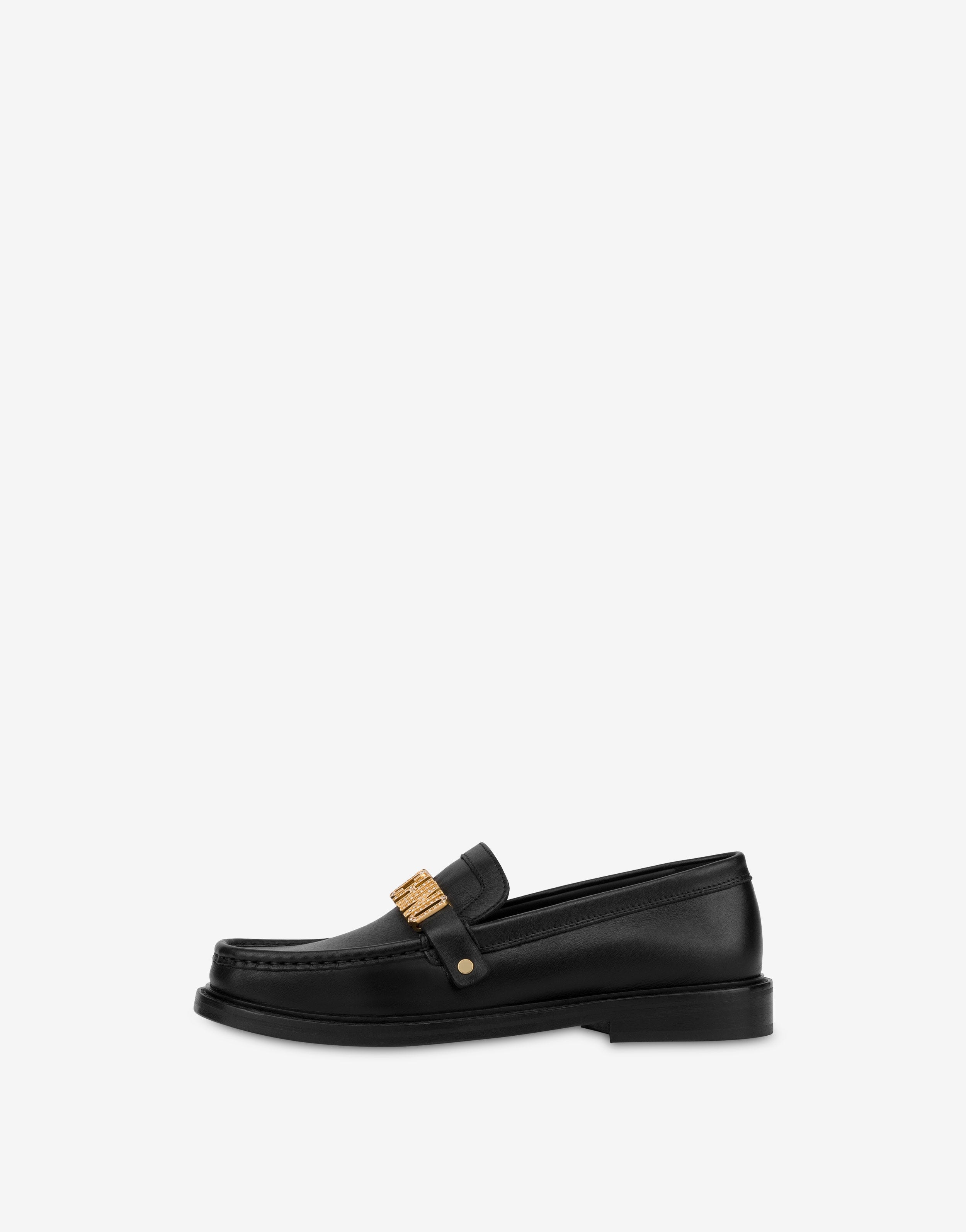 CALFSKIN JEWEL LOGO LOAFERS - 2