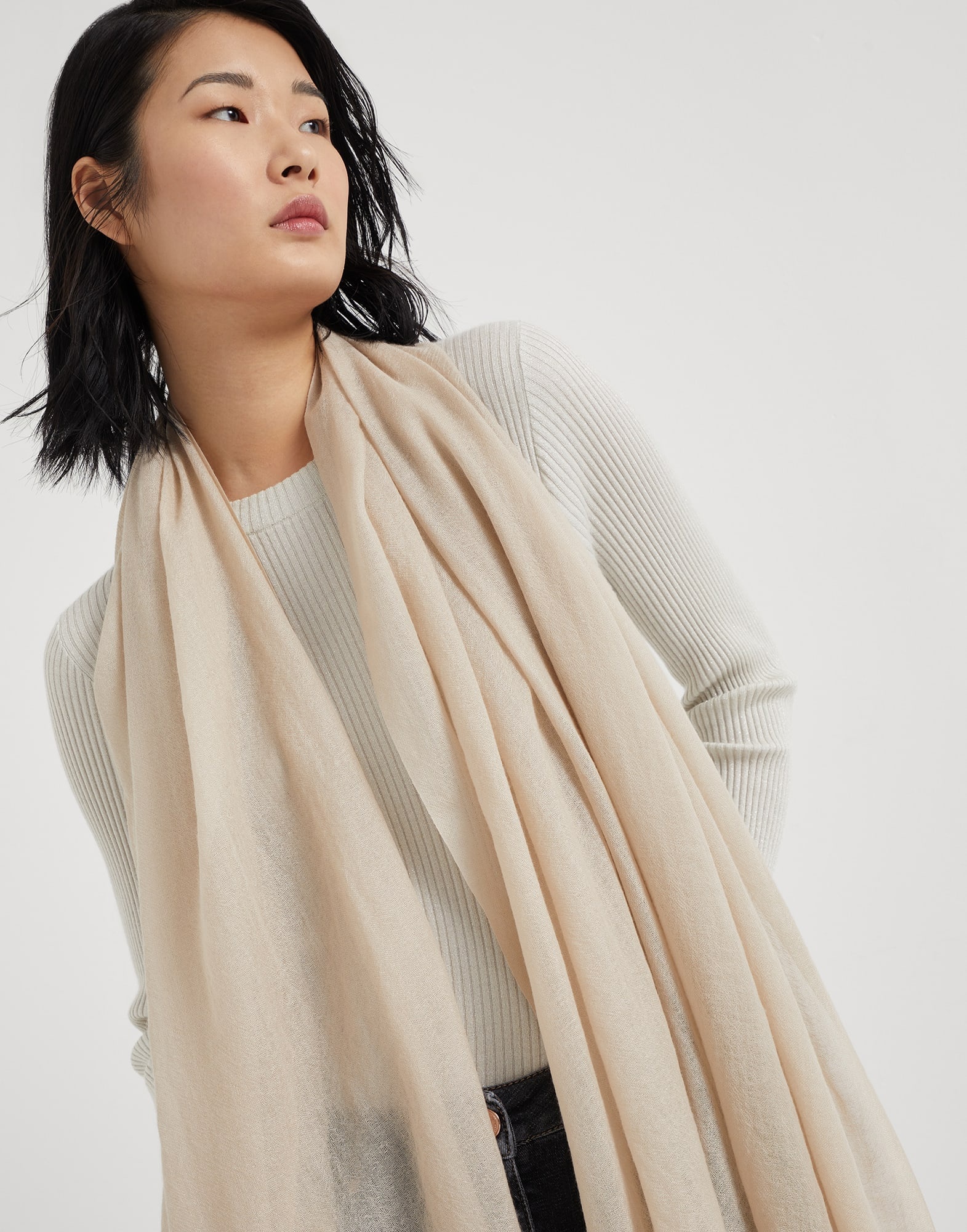 Cashmere and silk scarf - 4