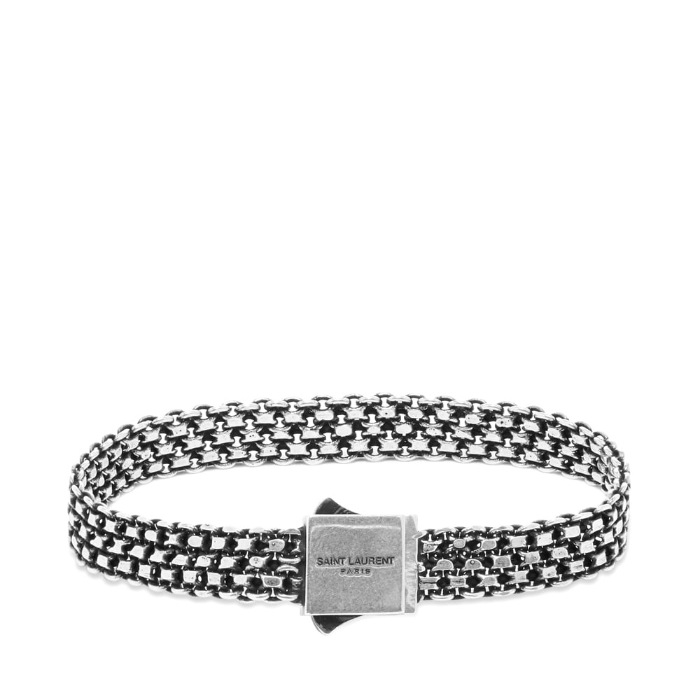 Saint Laurent Woven Metal Bracelet - 1