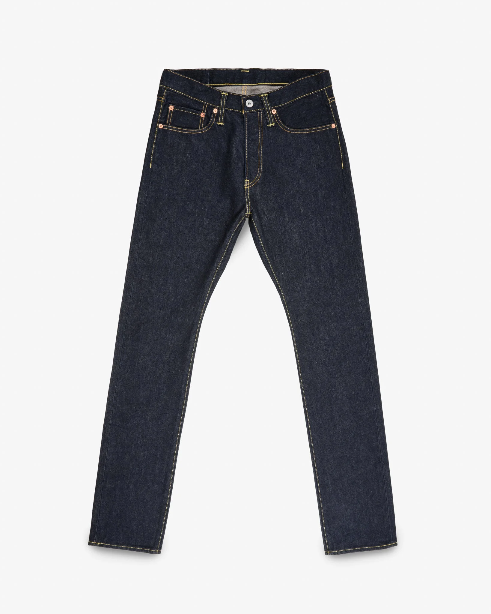 IH-555S-142 14OZ SELVEDGE DENIM SLIM CUT JEANS - INDIGO - 1