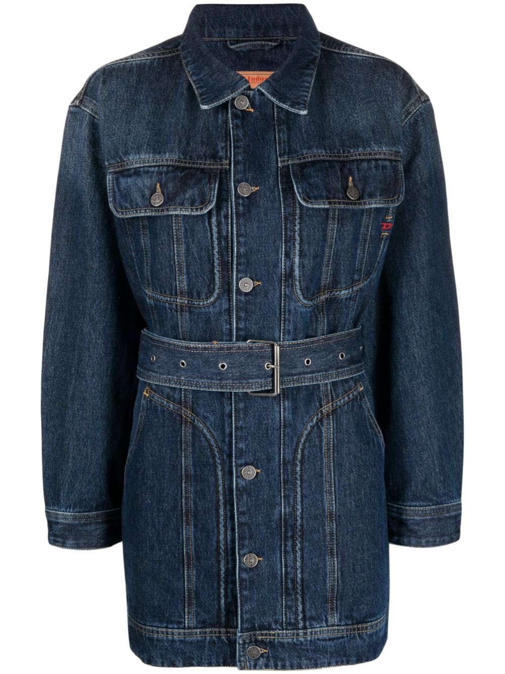 De-Flaminia belted denim jacket - 1