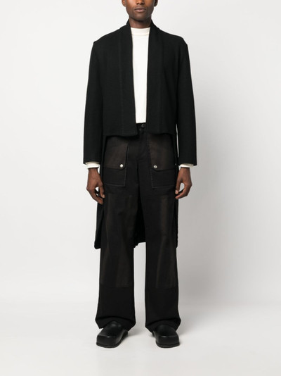 Greg Lauren high-low hem wool coat outlook