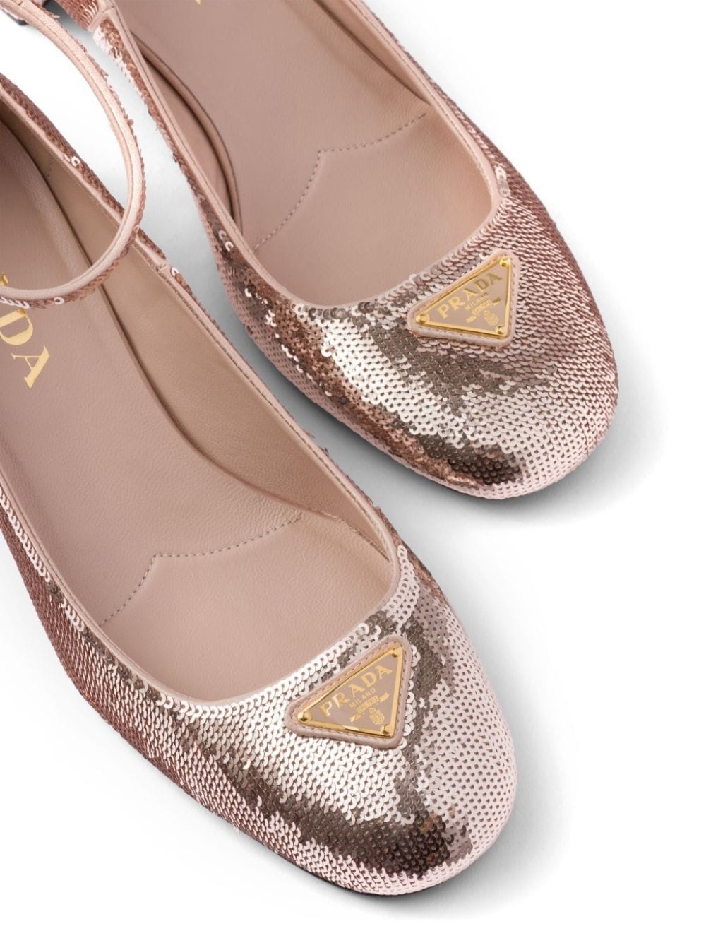 triangle-logo sequinned pumps - 5