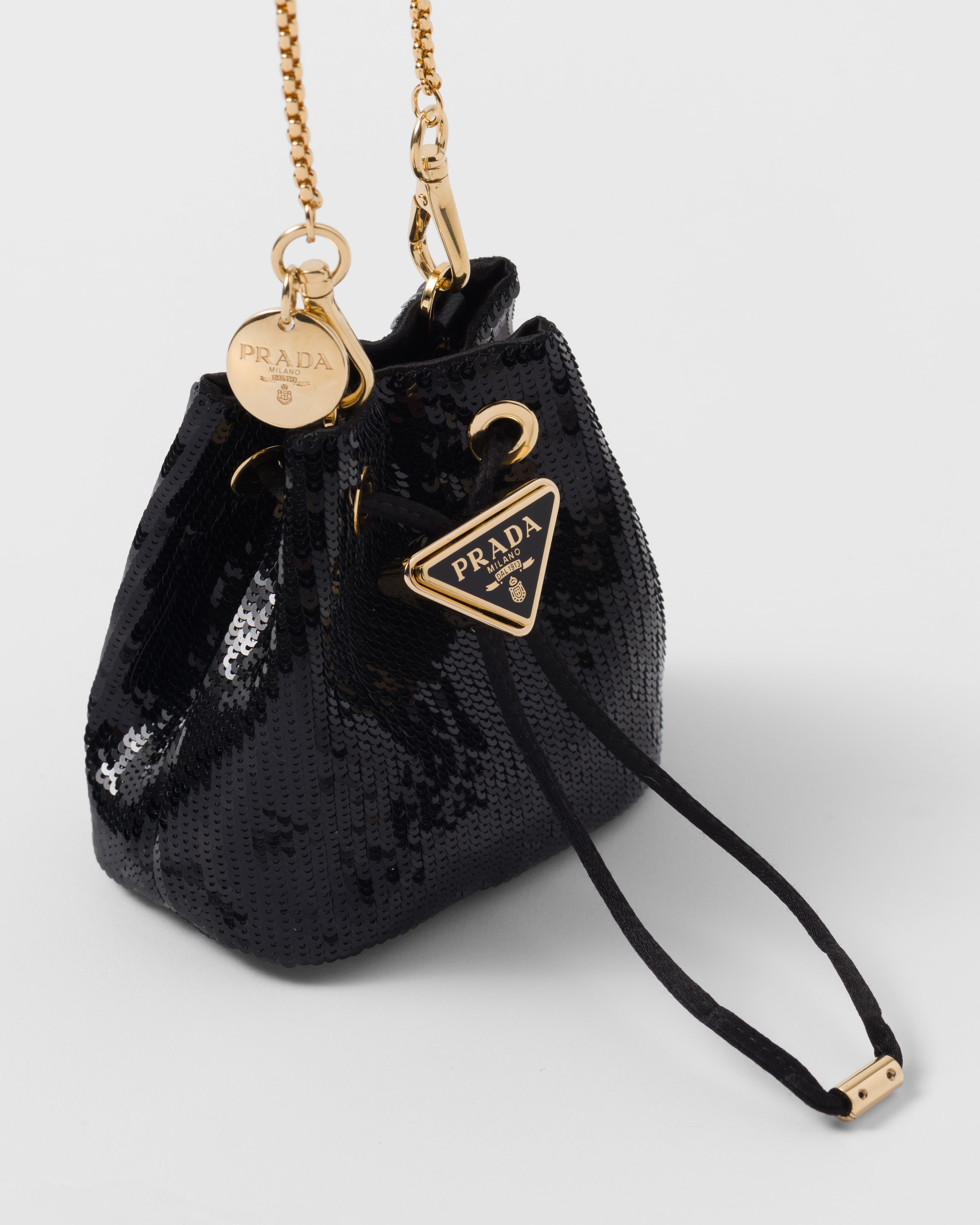 Prada Sequined satin mini-pouch | prada | REVERSIBLE