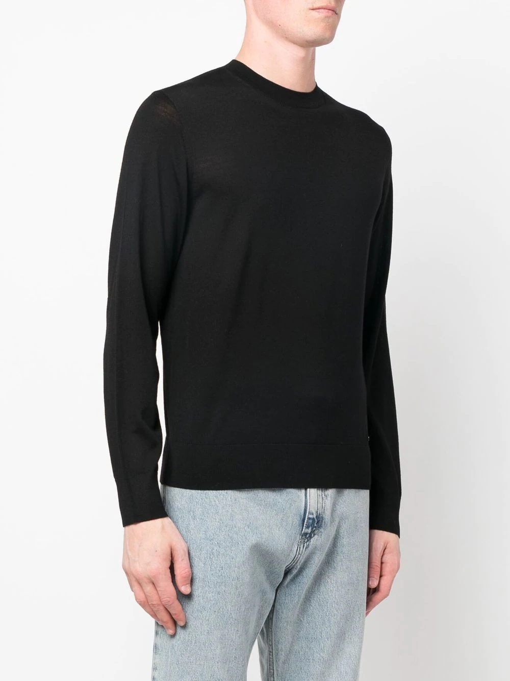 ribbed-knit crew neck sweater - 3