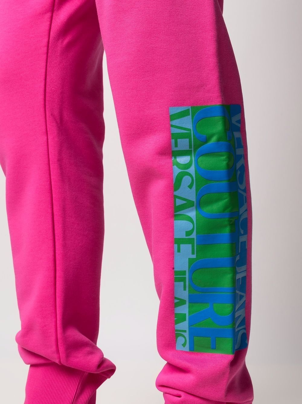 logo-print cotton track pants - 5