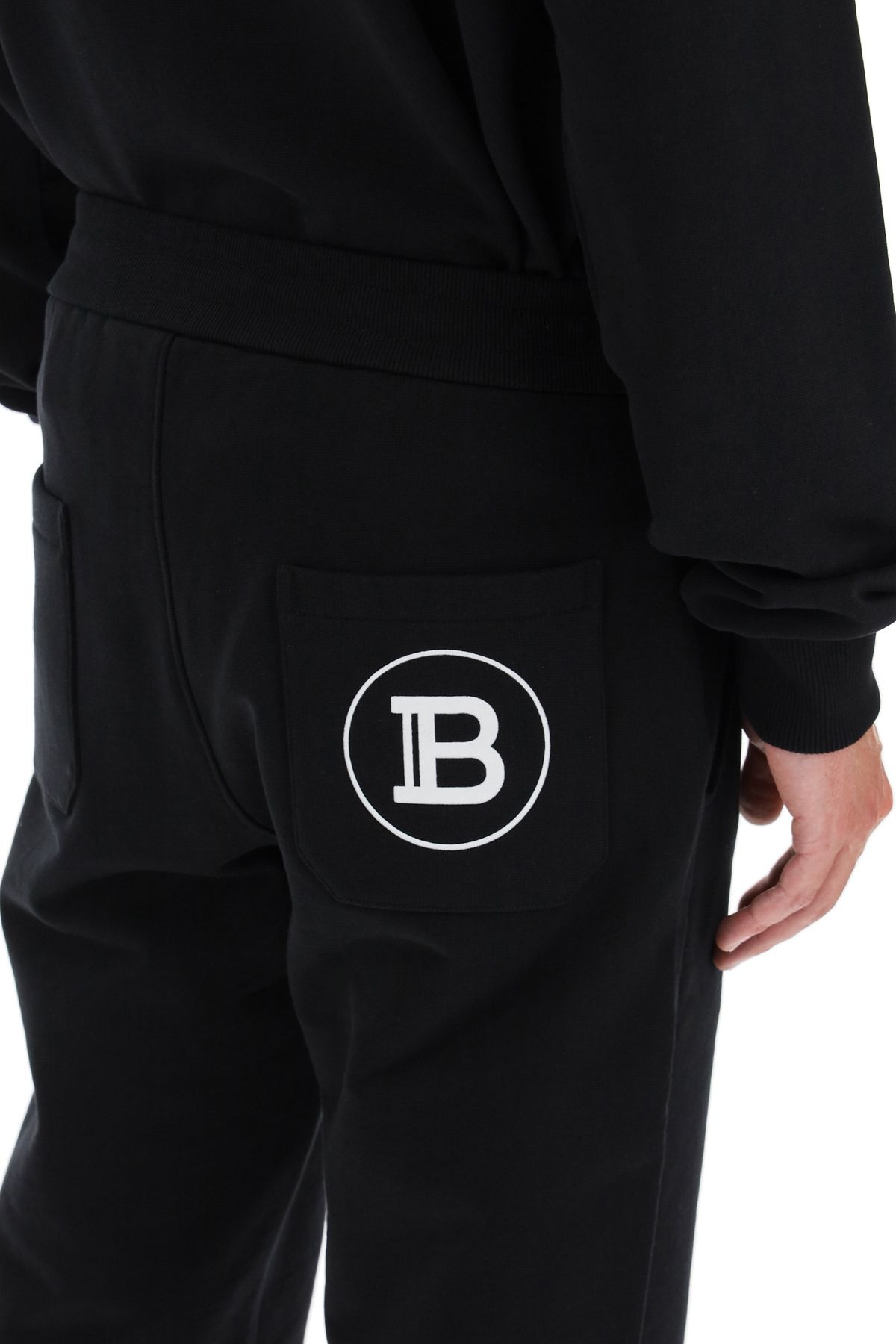 SHORT SWEATPANTS WITH FLOCKED LOGO - 5