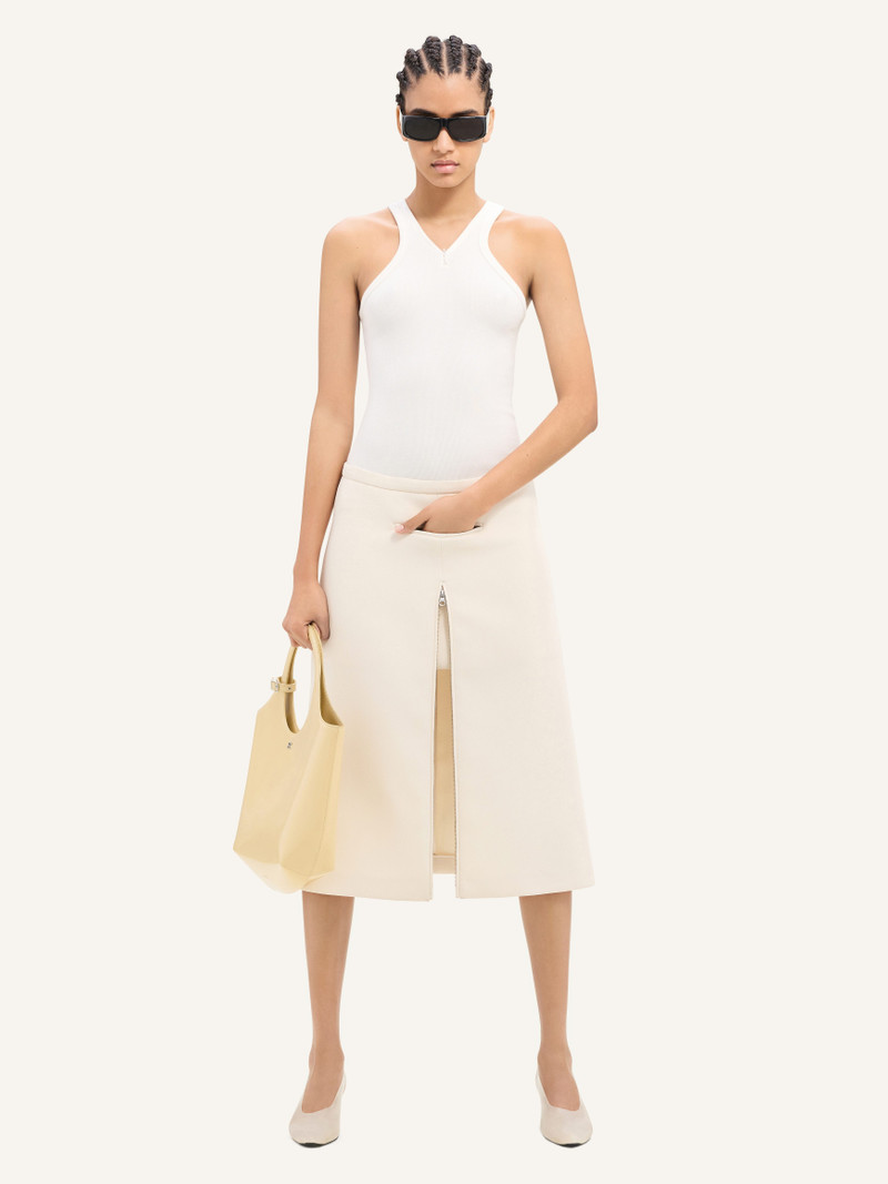 courrèges TAILORED HERITAGE CREPE MIDI SKIRT outlook