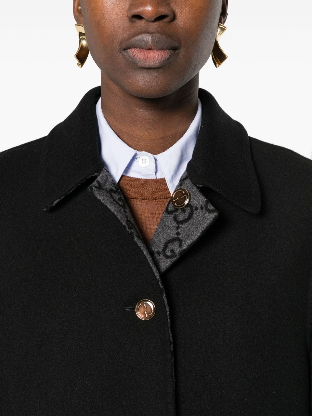 single-breasted tailored coat - 5
