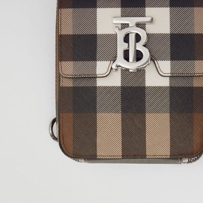 Burberry Monogram Motif Check and Leather Crossbody Bag outlook