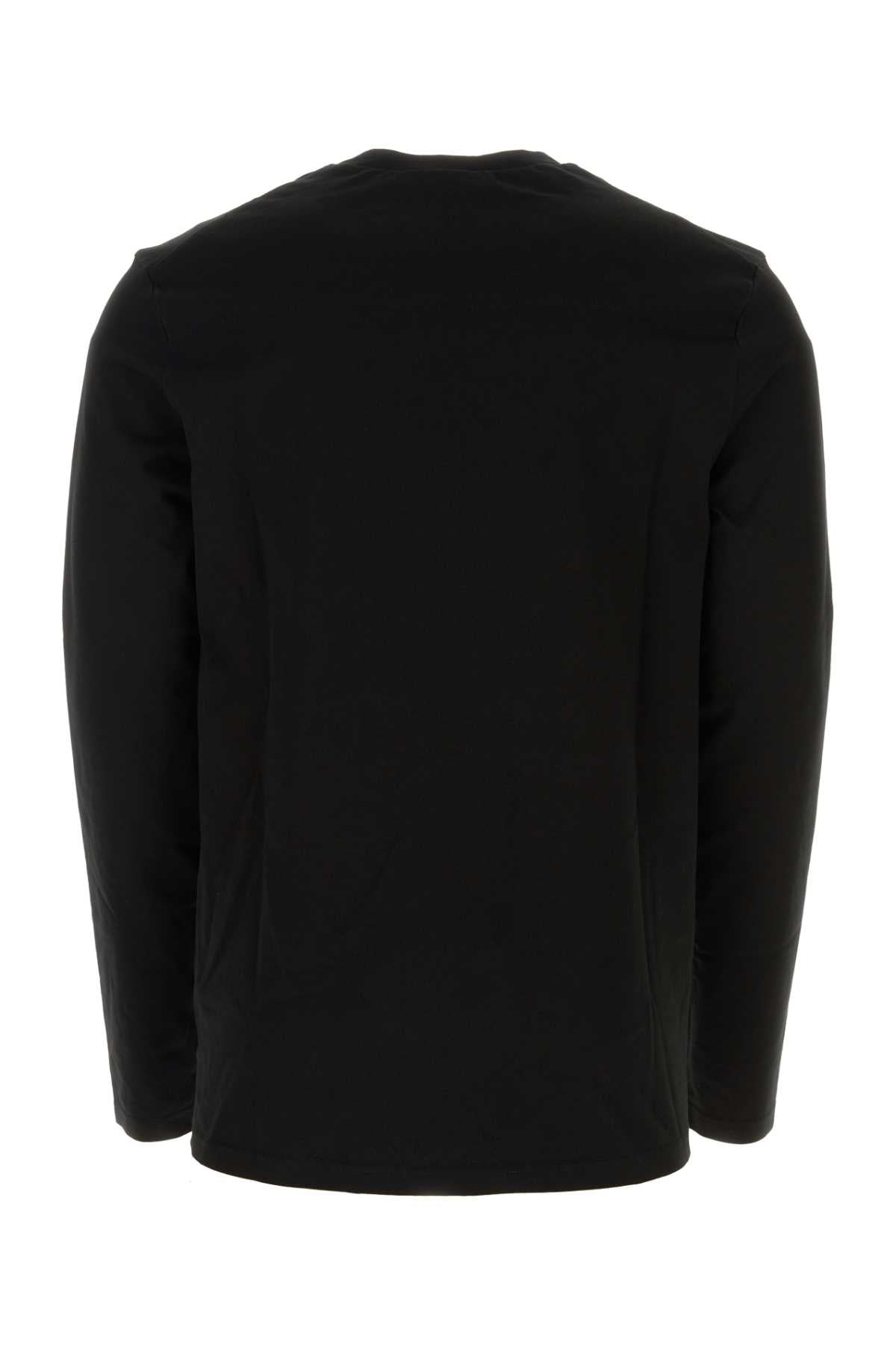 Jil Sander Men Black Cotton T-Shirt - 2