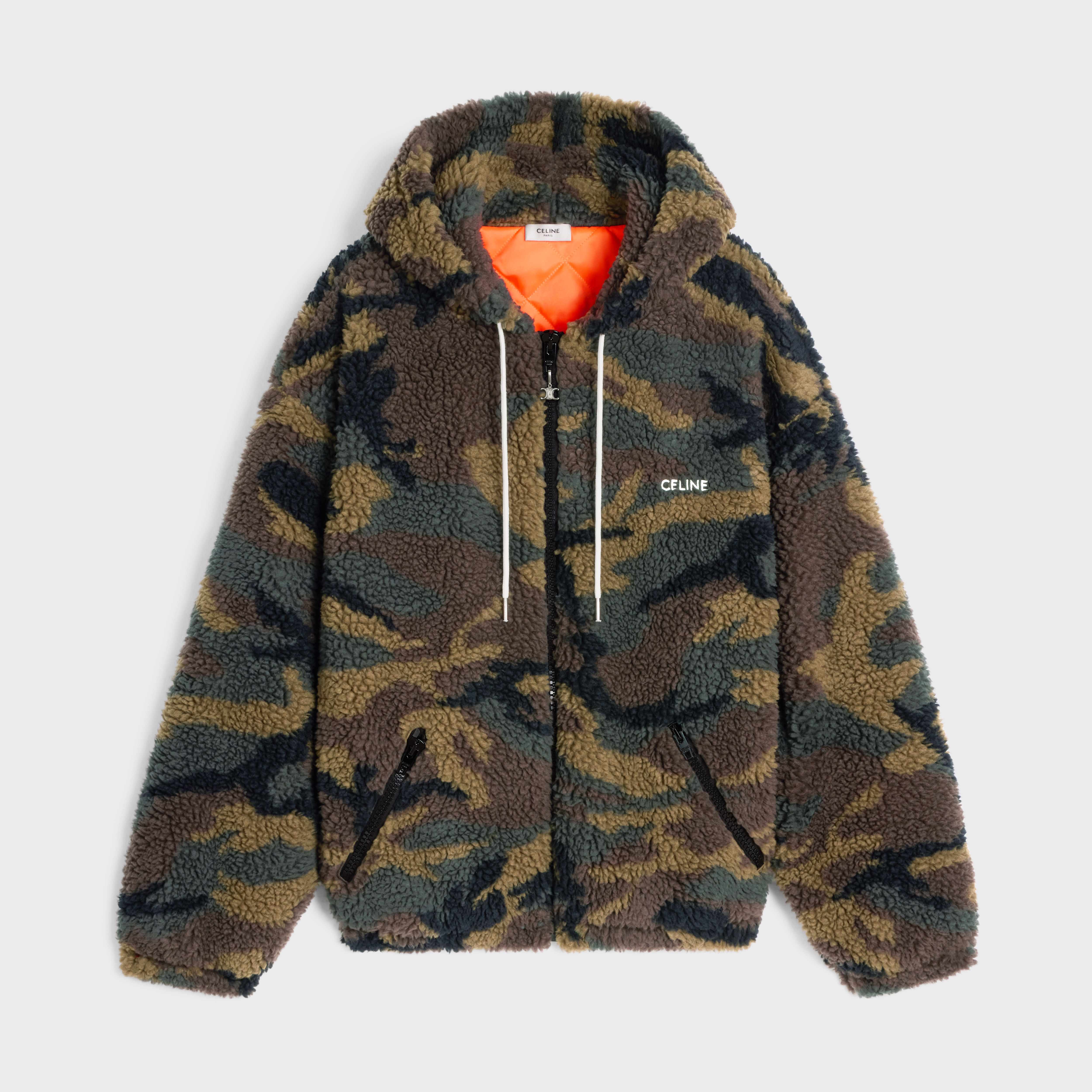 Celine polar jacket in camouflage fleece - 1