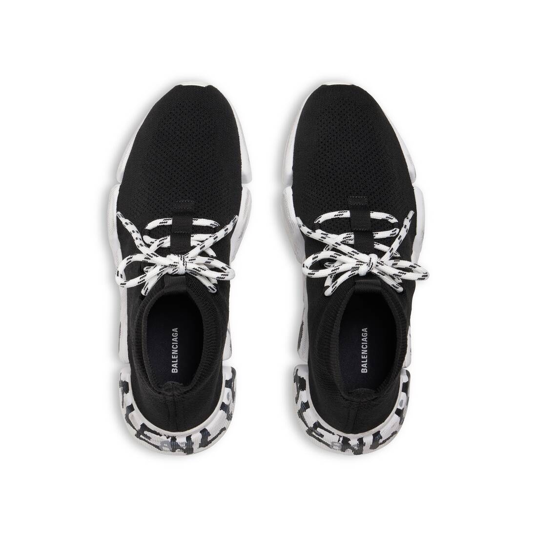Men's Speed 2.0 Lace-up Graffiti Recycled Knit Sneaker  in Black - 6