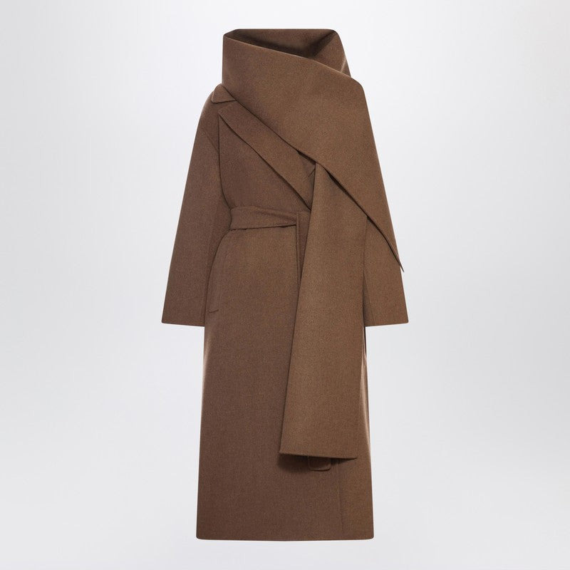 S Max Mara Hazelnut wool wrap coat - 1