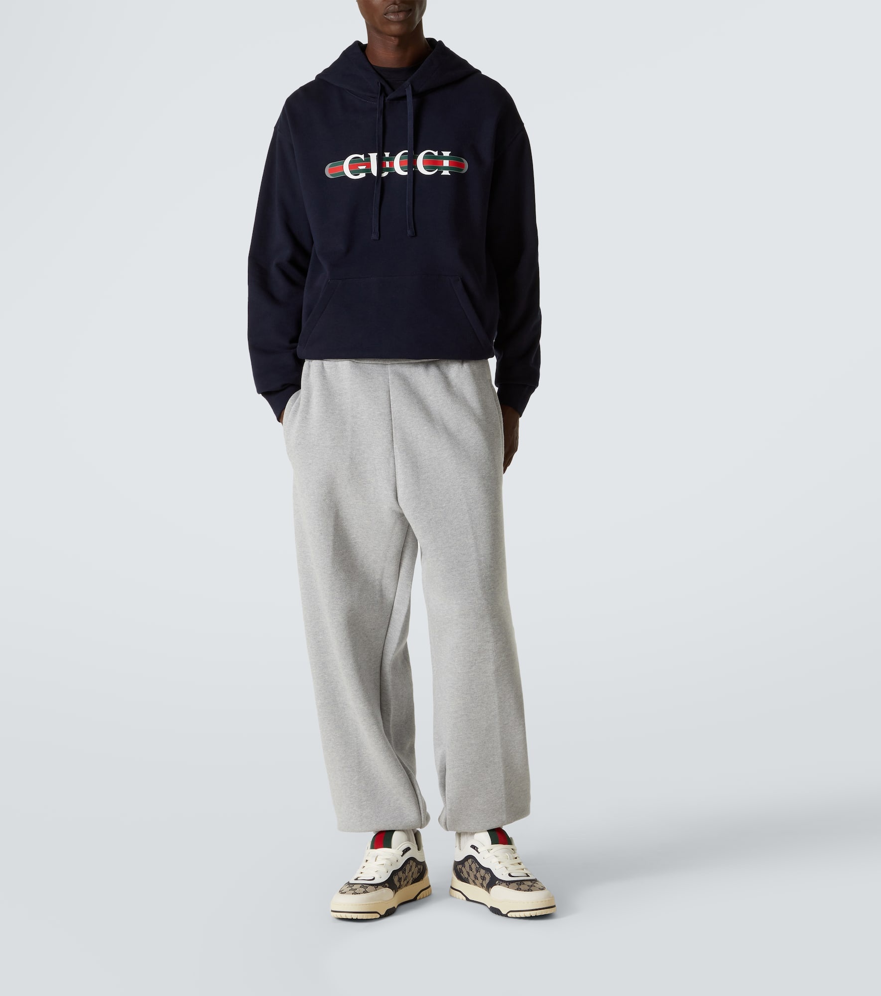 Logo cotton jersey hoodie - 2