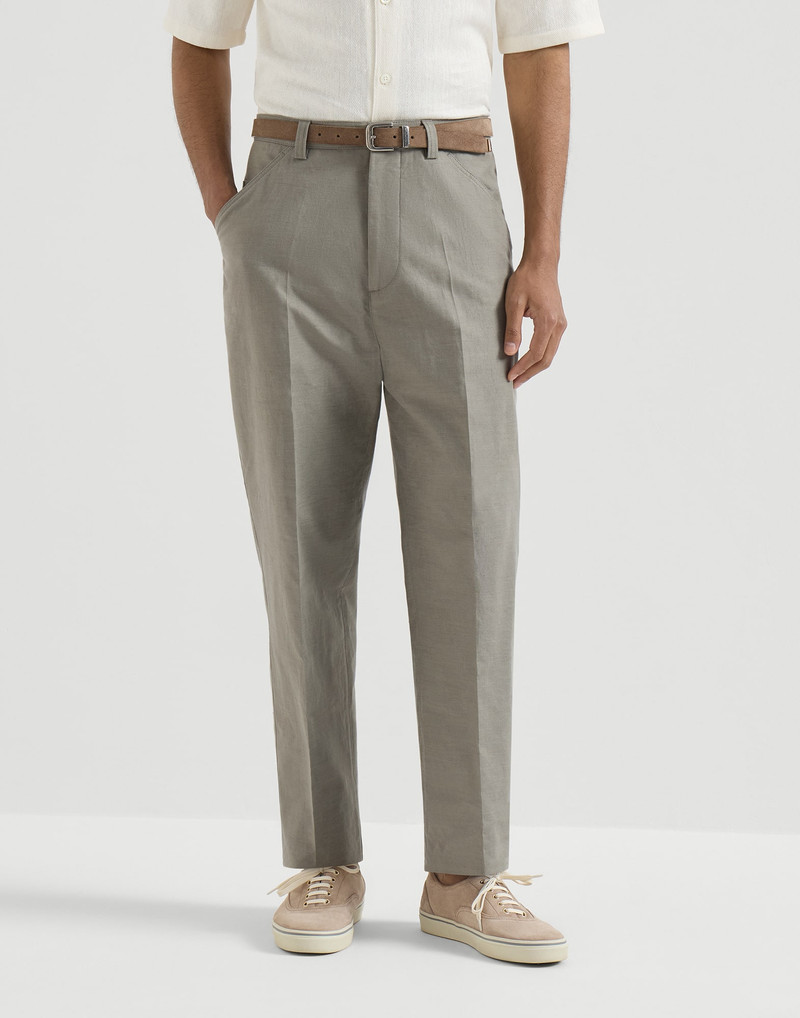 Cotton and linen panama trousers 2