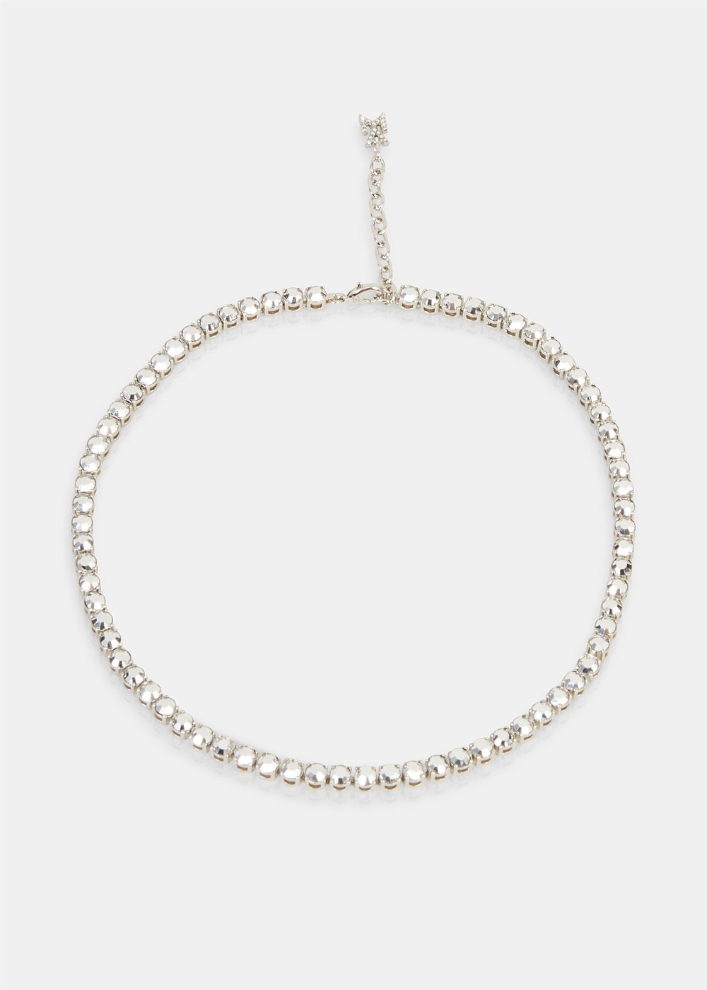 Silver Based Tennis Necklace - 1