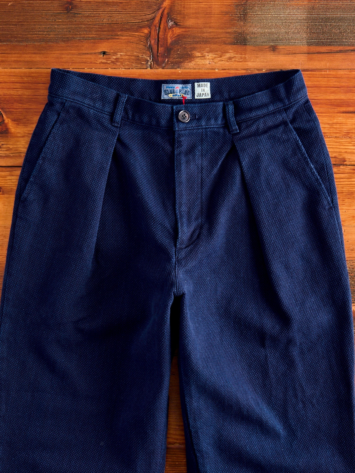 Double Cloth Sashiko Trousers in Hand Dyed Indigo - 3