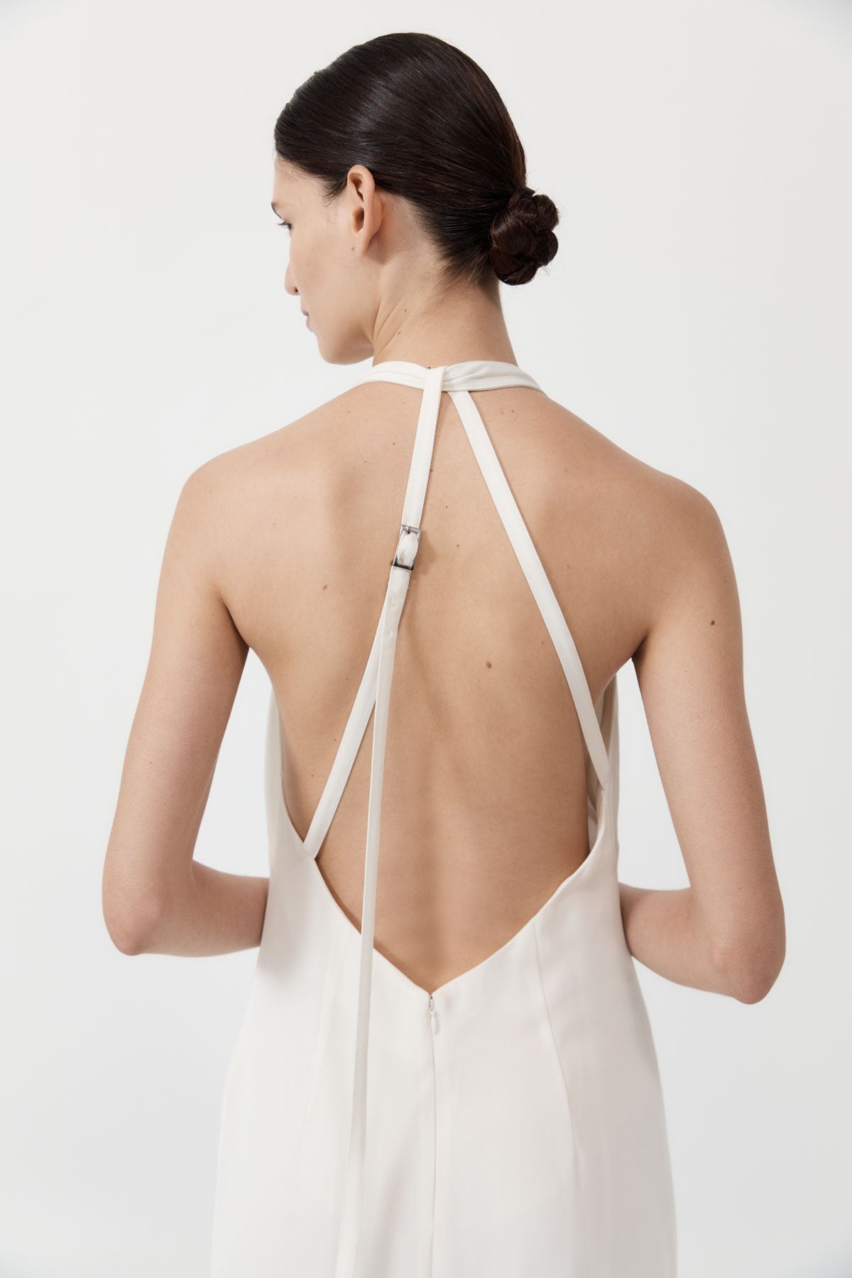 Asymm Belt Back Dress - Off White - 6