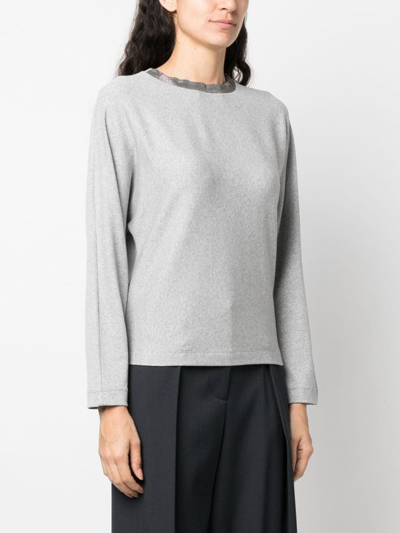 beaded crew-neck jumper 3