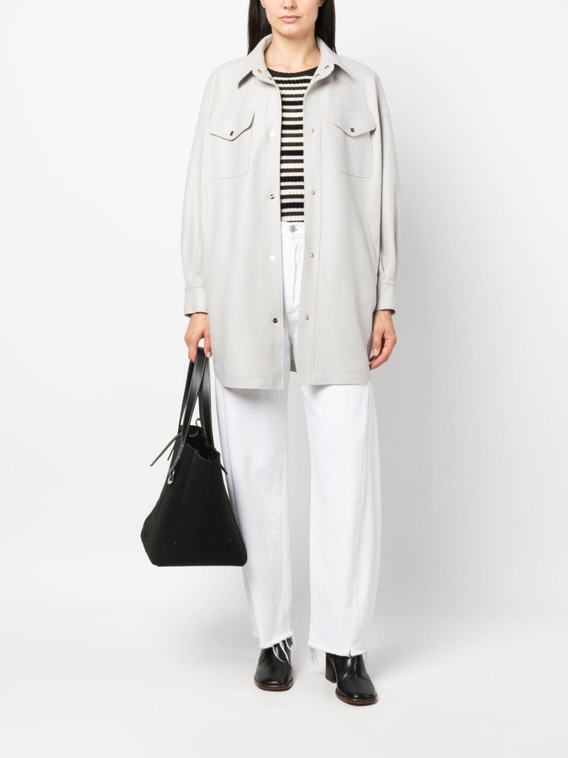 Herno felted-finish virgin wool shirt outlook