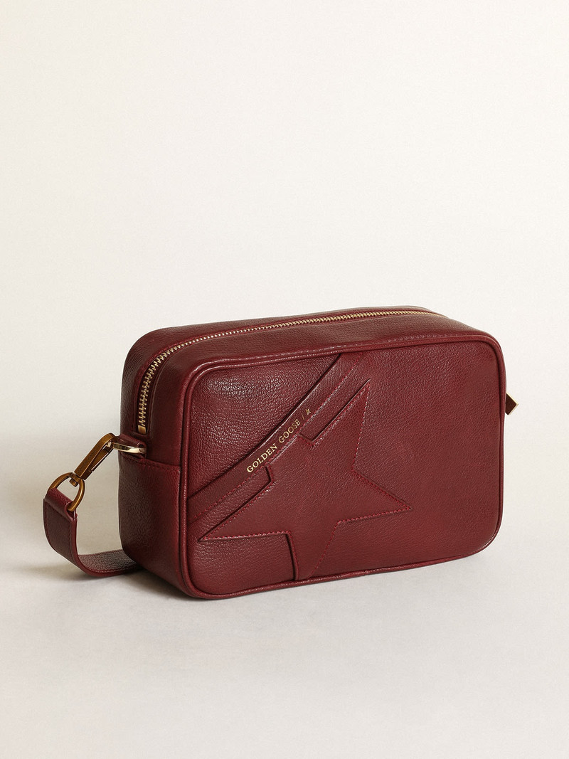 Star Bag in burgundy leather with tone-on-tone star 5