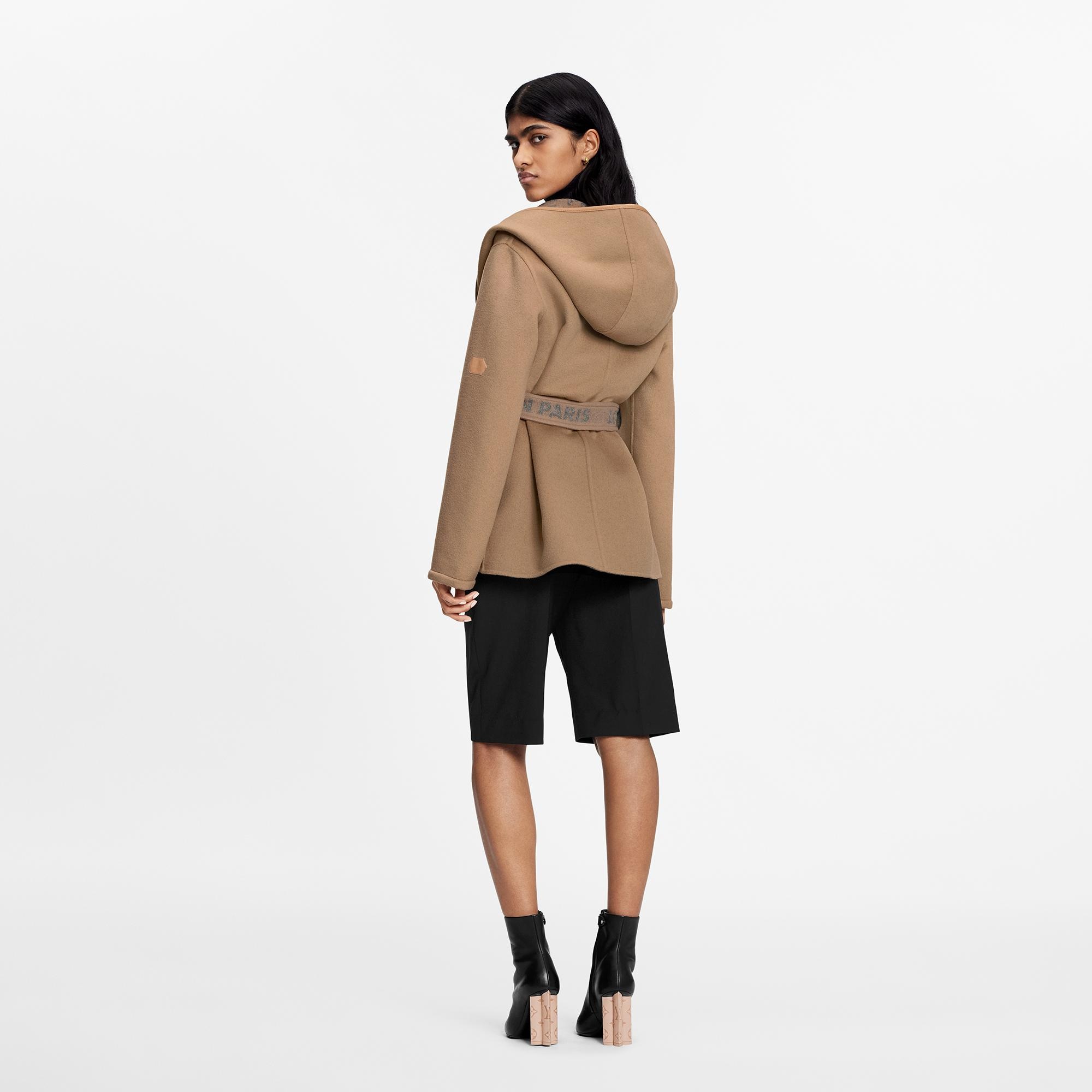 Belted Short Wrap Pea Coat - 5