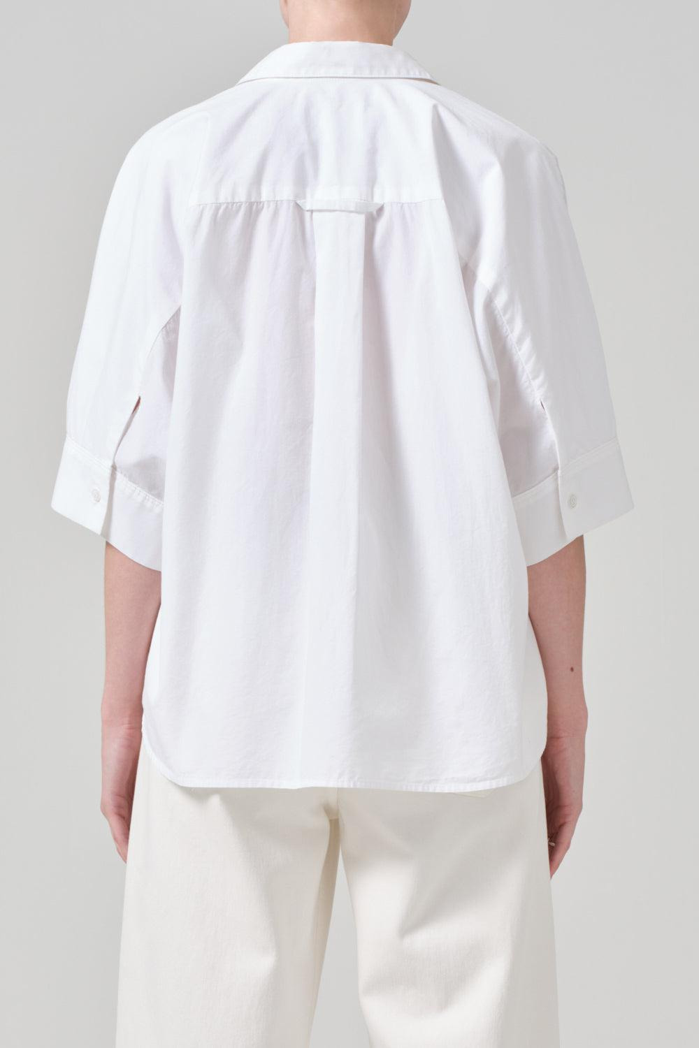 Claire Origami Shirt - Optic White - 3