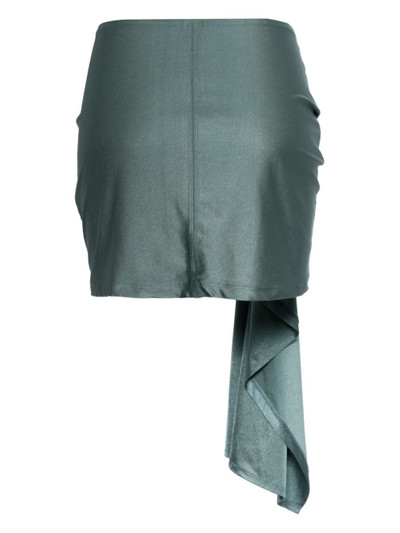 pushBUTTON sash-embellished mini skirt outlook