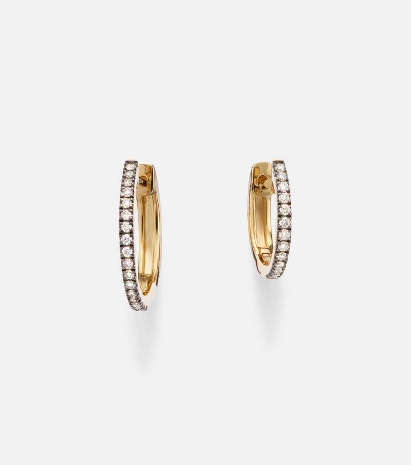 Come Closer 10kt gold huggie earrings 1