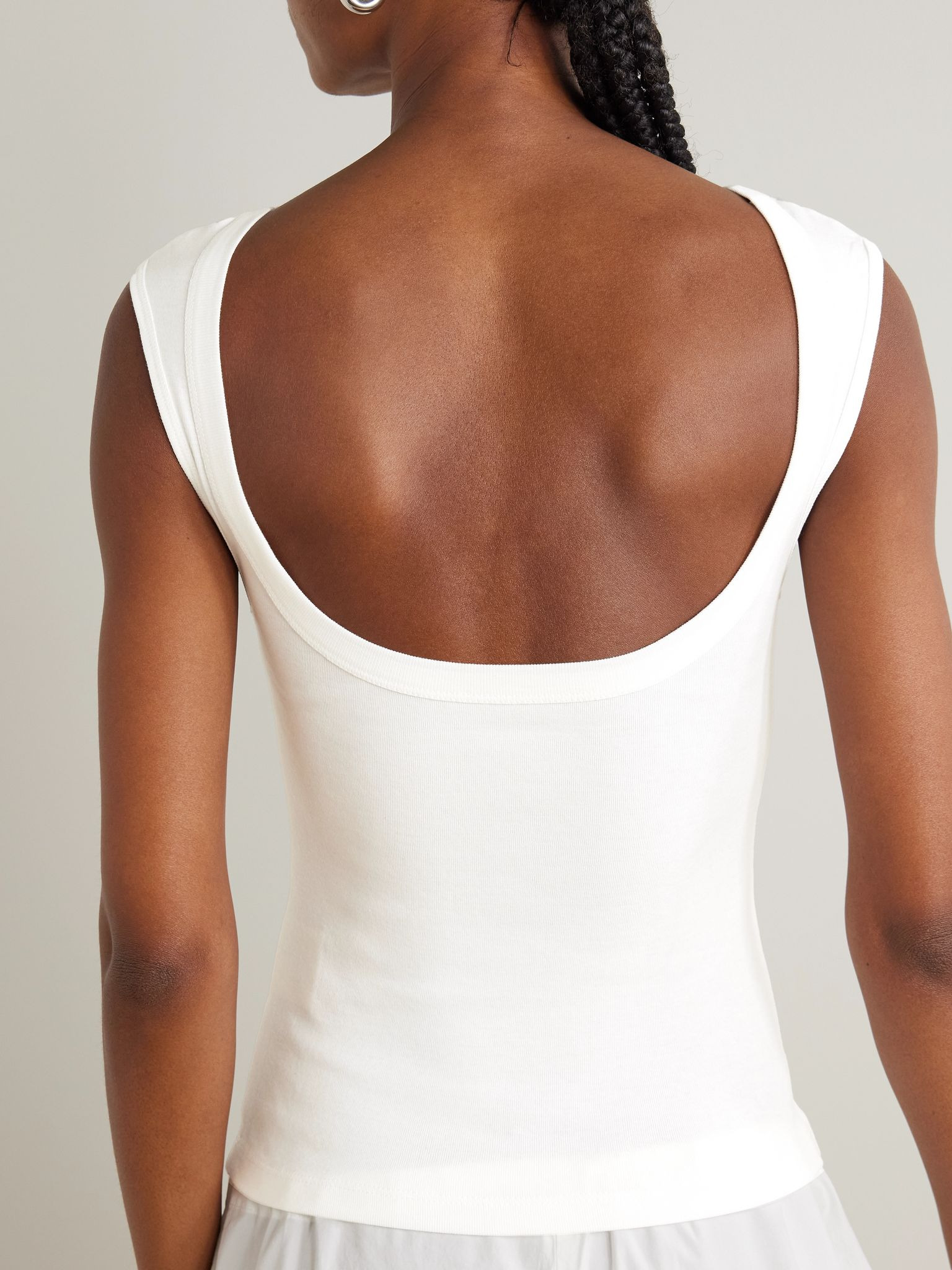 Organic cotton-jersey top White - 3