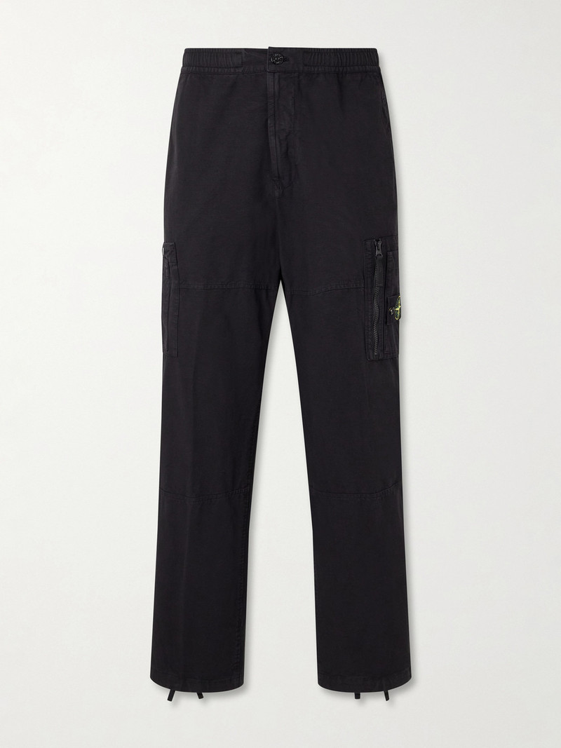 Wide-Leg Cotton Ripstop Cargo Trousers 1