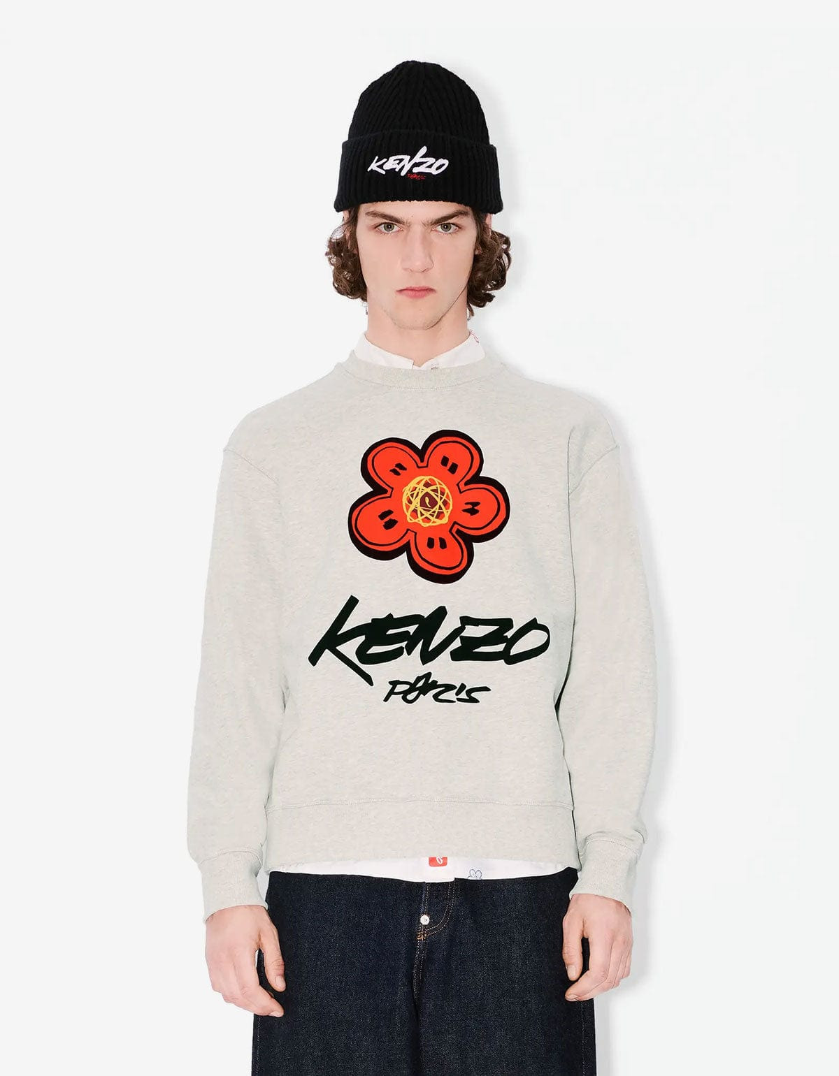 Kenzo x Futura 2000 Grey Boke Flower Logo Sweatshirt - 2