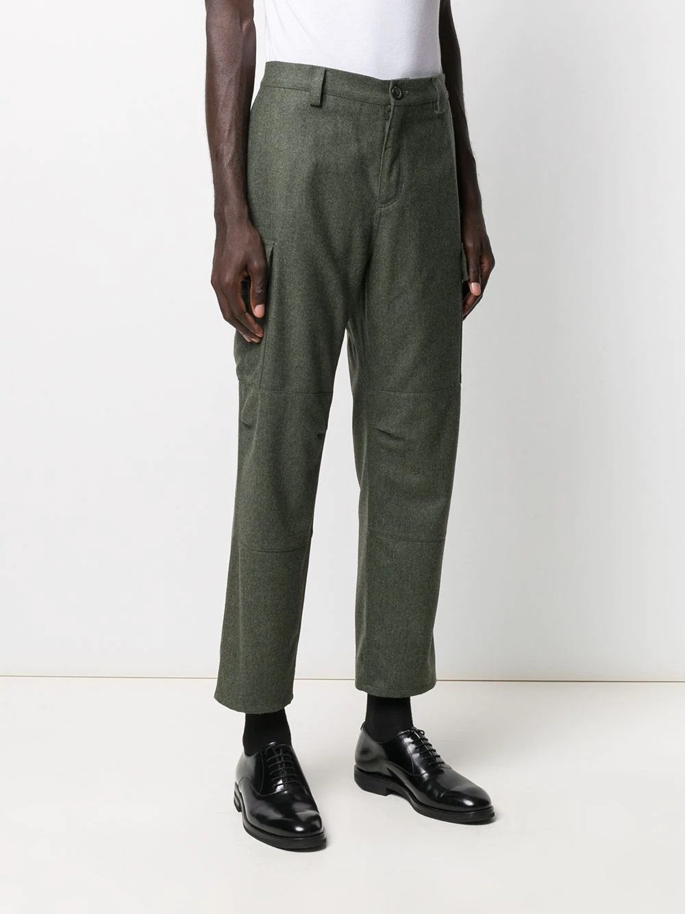 wool utility trousers - 3